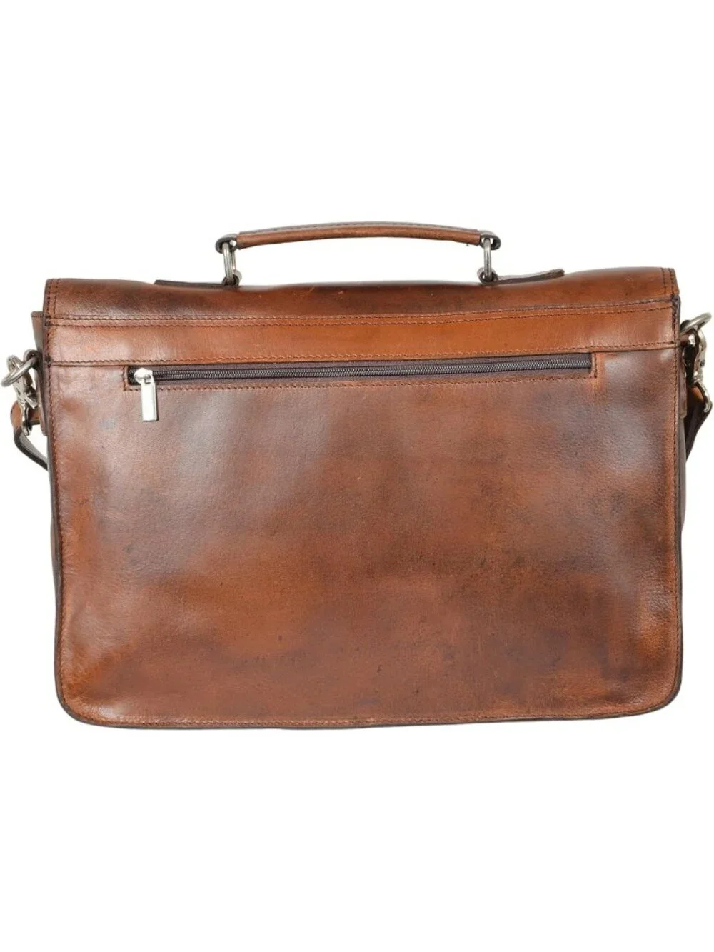 Handcrafted Full Grain Leather Briefcase for Men, Fits 15.6